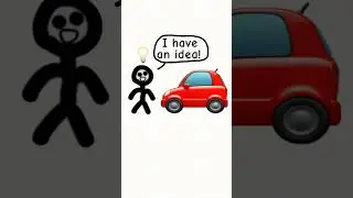 The mini car! #shorts #flipaclip #animation #stickman #funny #comedy