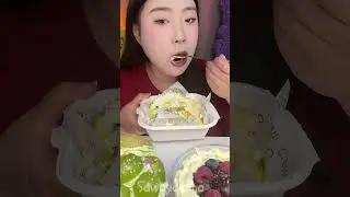 Fast mukbang eatingshow challenge Fruit Crepe Cake