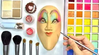 ASMR Makeup On Mannequin (No Talking ) | ASMR Skin Care Routine | Makeup Transformation Hacks