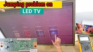 LG 32 inch led tv horizontal line problem.lc320dxj panel freezing problem #LC320dxjpanel#LGpanel