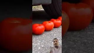 crushing tameto🍅✅ of soft and crunchy things by car tyre #asmr #crushing #shortsfeed #trendingshorts