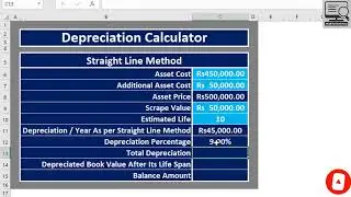 Depreciation Calculator in Excel | MRB Tech Solutions