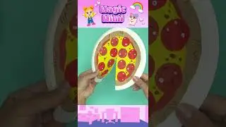 DIY Paper Plate Pizza Craft: Fun & Easy Kids Activity! #shorts