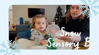 Taste safe snow sensory bin