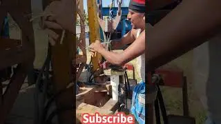 Borewell PVC column pipes installing