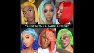 CEXXY Blonde Lace Front Wig Brazilian 613 Short Bob wig 13x6 Lace Front Human Hair Wig Transparent L
