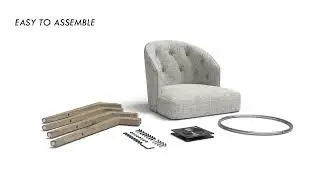 The Onyx Swivel Counter Stool Assembly - Madison Park