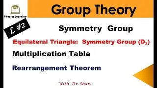 Symmetry Group | Symmetry Group of an Equilateral Triangle (D3) | Multiplication table |  L2