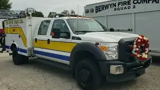 Fire Trucks at Staging Area for Berwyn Fire Company Dedication and Housing 9-27-25