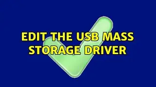 Ubuntu: Edit the USB mass storage driver