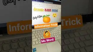 Orange 🍊 Ms Word Shortcut Symbol Key #shorts #viral #computer #shortcutkeys #msword