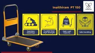 Inaithiram PT150 Foldable Metal Platform Trolley 150kg Capacity, Made of Durable Steel