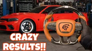 Installing custom LED Hellcat Steering wheel for charger & challenger‼️🔥