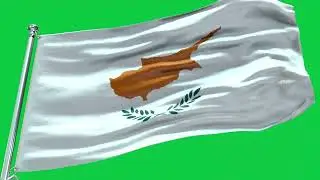 🚩Cyprus  Flag Waving | GREEN SCREEN & CHROMA MATTE🚩