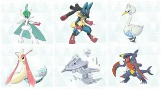 Pokemon Masters: Milotic, Garchomp, Swanna, Steelix, Gallade & Lucario Sync Grid Builds