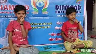Diamond Schooling & Dayboarding presents on International day of Yoga under schools banners....