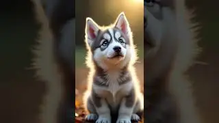 husky puppy looking up with curiosity #dog  #cute #husky