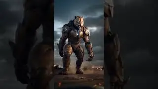 iron Lion: The Ultimate Beast Hybrid of Lion & Ironman  #aifusion #aianimation #animals