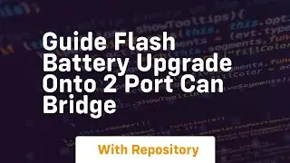 Guide flash battery upgrade onto 2 port can bridge