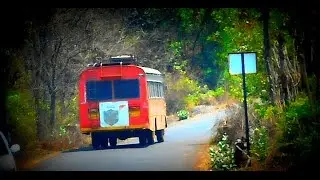 MSRTC (ST) BUS CLIMBING A GHAT IN KONKAN