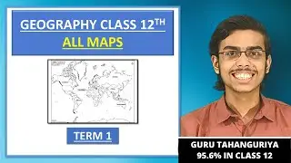 Geography Class 12 CBSE Map Work for Term 1 Board Exam 2021-2022 in Hindi