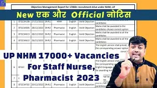 UP NHM Vacancy 2023 || UP NHM Notification for Objection Management Portal under 17000+ recruitment