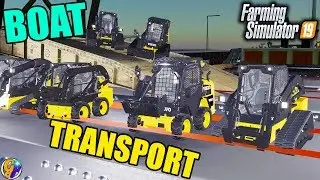 FS19 - CARGO BOAT TRANSPORT $28,000,000 CARGO SHIP BRIDGE BOAT FARMING SIMULATOR 19