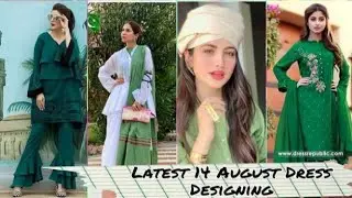 14 August Dress Design Ideas 2022 | Independence Day Dress Designs | white & green dresses