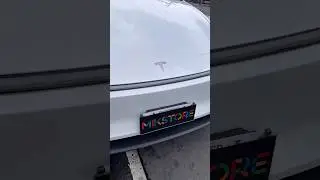Tesla Model Y-Original Front Tesla Logo-Original Tesla Floor Matting-Original Welcome Puddle Light
