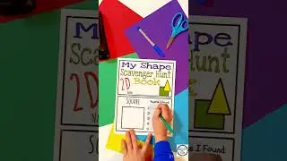 Geometry Scavenger Hunt Book -2D Shapes Activity #shorts