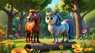 Four Little Horses Learn First and Last | Positional Concepts Song for Kids | Preschool Rhymes