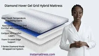 Diamond Hover Gel Grid Hybrid Mattress From instamattress.com