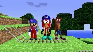 Walka w Grze(IF:@Dżentelmen45) #walaszek #minecraft #crashbandicoot