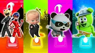 Tiles Hop music game TLADY BUG VS BABY BOSS VS BABY BUS VS GUMMY BEAR