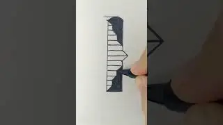 3d stairs illusion drawing easy | #shorts