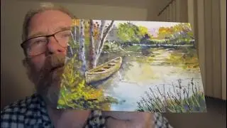Rowboat on a Lake: A Guided Gouache Painting