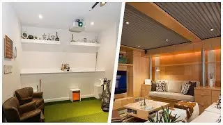 75 Green Floor And Turquoise Floor Basement Design Ideas You'll Love ⭐️
