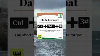 Date Format Shortcut in Microsoft Excel - Shortcut of the day