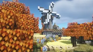 Minecraft | How to build a Autumn Windmill | CIT texture pack build