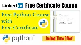 LinkedIn Free Python Online Course for Beginners with Free Certificate