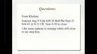 Managing Bull Put Spreads, Open Interest, VIX Portfolio Hedge and more!