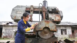 💡天才少女修复生锈严重巨型切割机，零件缺失机器都看不出形状，三天时间轻松修复，性能比新的还好用！！Genius girl repairs generator！