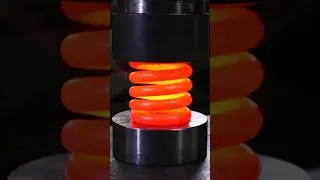 Red-Hot Steel Spring Crushed by Mega Press 🔥 | MPW
