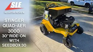 Обзор аэратора для газона Stinger Quad-AER 3000 30 дюймов с сиденьем и семенным контейнером Seedb...