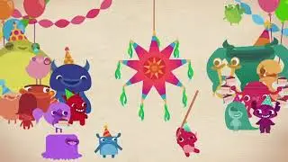 MONSTERS PLAYING WITH PINATA | Endless Spanish learning playlist intro