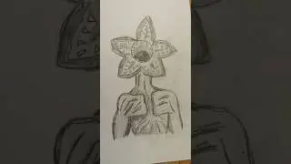 How to draw Demogorgon from stranger things! Easy!💀 #shorts #trending #art