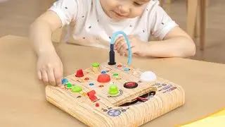 Simulated Ammeter Activity Children Busy Board Sensory Toy With LED Light Switch Control Activities