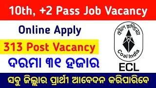 🔥10th / +2 Pass New Job vacancy 2022 || Odisha Job portal 2022