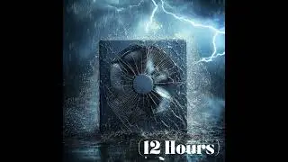 Box Fan Running in Rain & Thunderstorm | Sleep Sound (12 Hours)