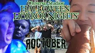 Universal Studios Halloween Horror Nights! Scare Mazes & 22in Hotdog! | Roctober 2